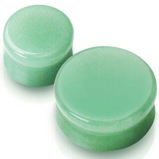 Semi Precious Stone Jade Solid Saddle Fit Plugs Plugs Impulse Piercings