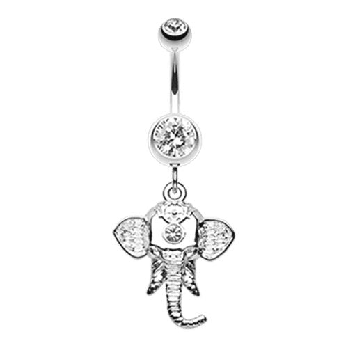 Shri Ganesha Elephant Belly Button Ring Navel Ring Impulse Piercings