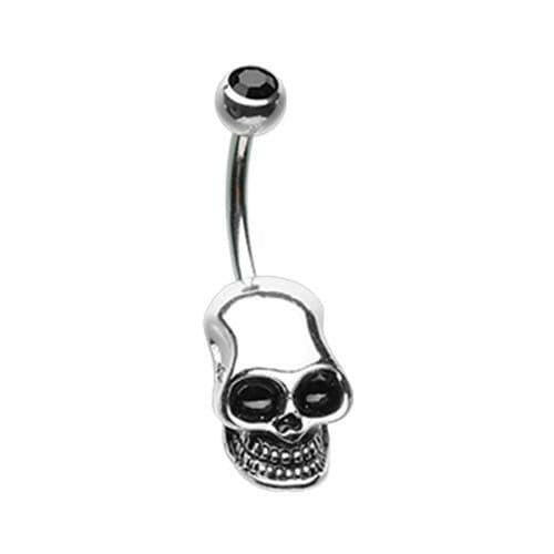 Skull Head Belly Button Ring Navel Ring Impulse Piercings