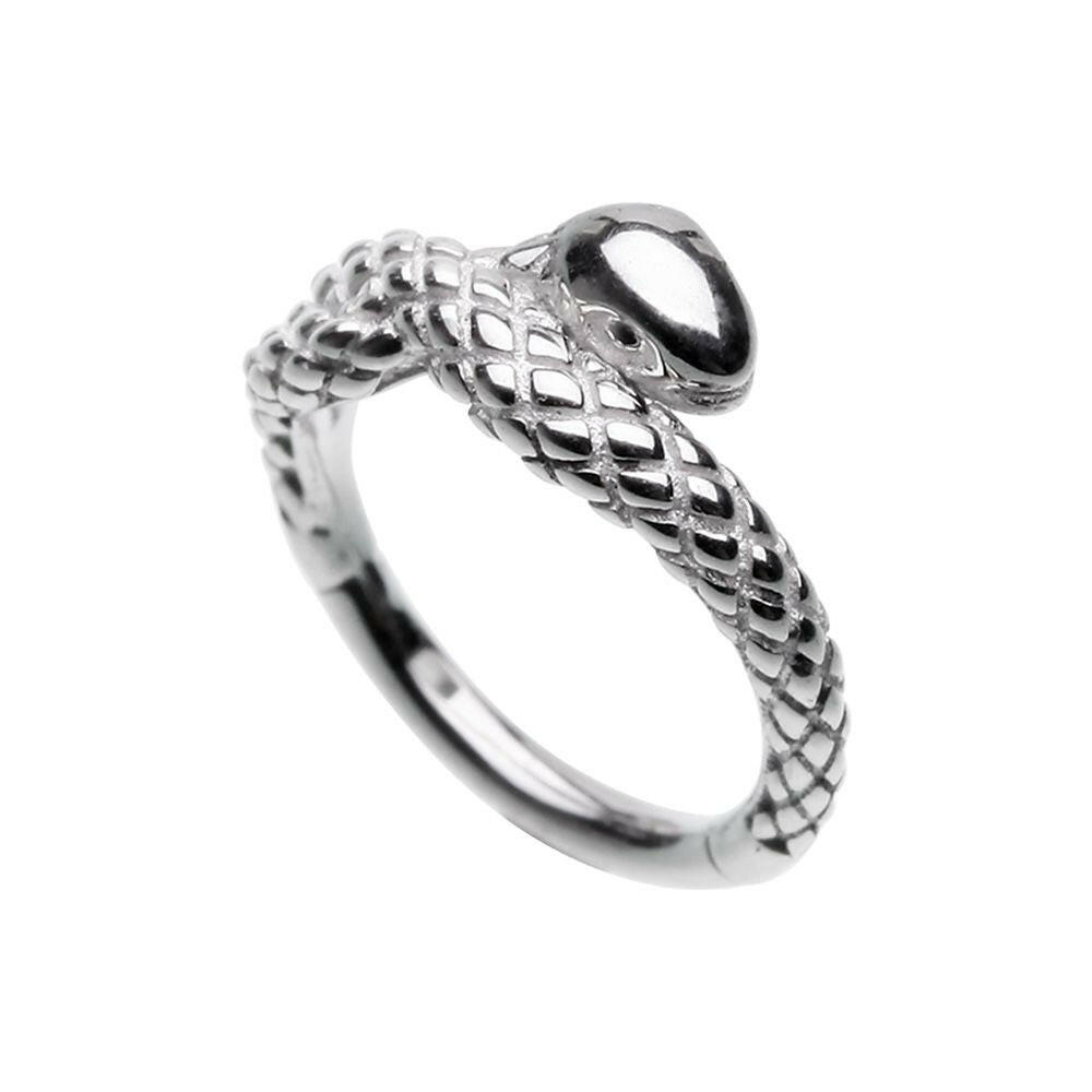 Slithering Snake Steel Seamless Hinged Clicker Ring Seamless Ring Impulse Piercings