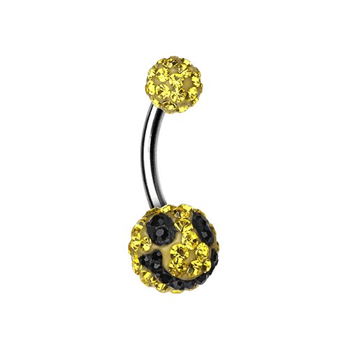 Smiley Multi-Sprinkle Dot Belly Button Ring Navel Ring Impulse Piercings