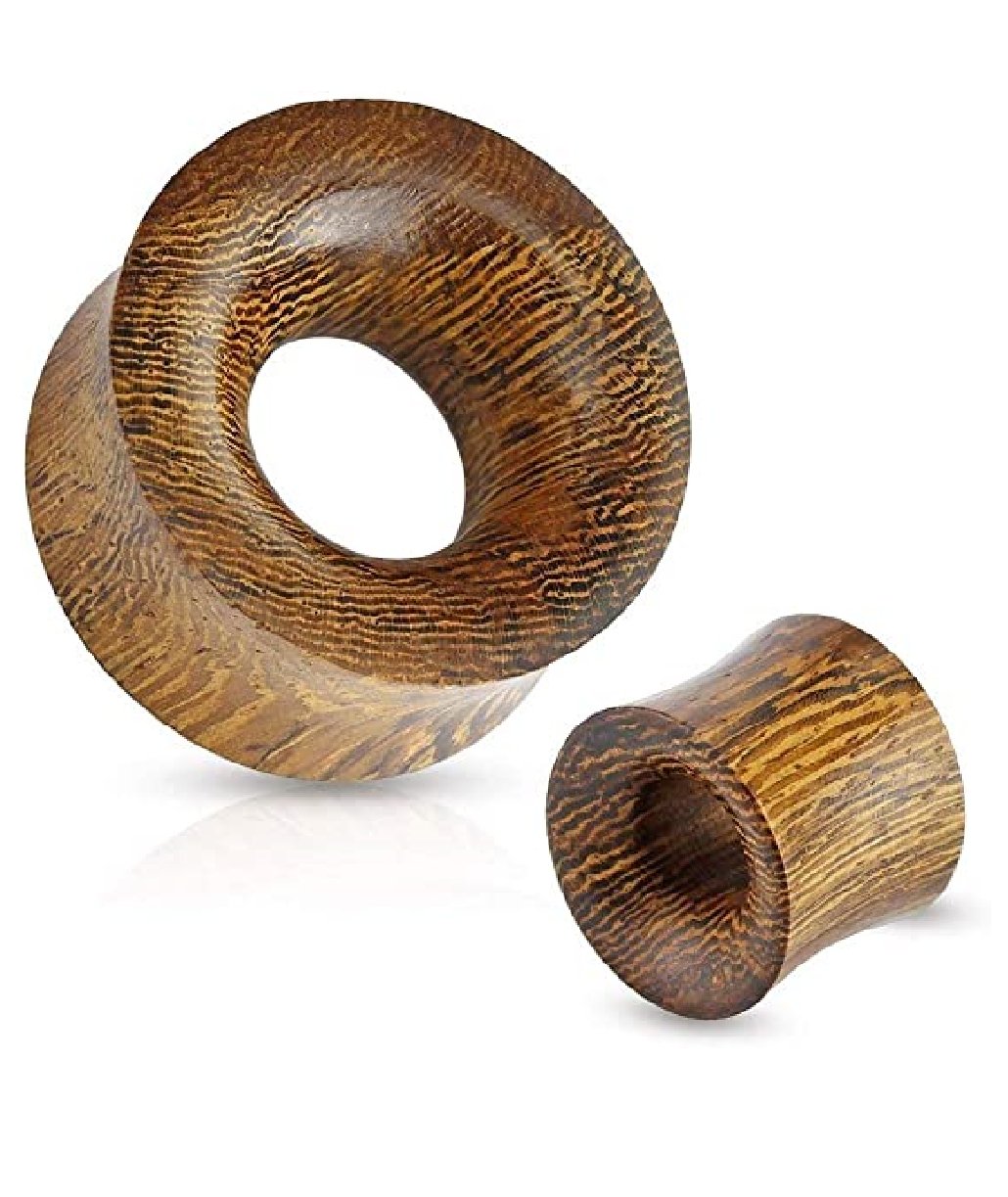 Snake Wood Concave Hollow Saddle Fit Organic Tunnels Plugs Impulse Piercings 0GA (8mm)