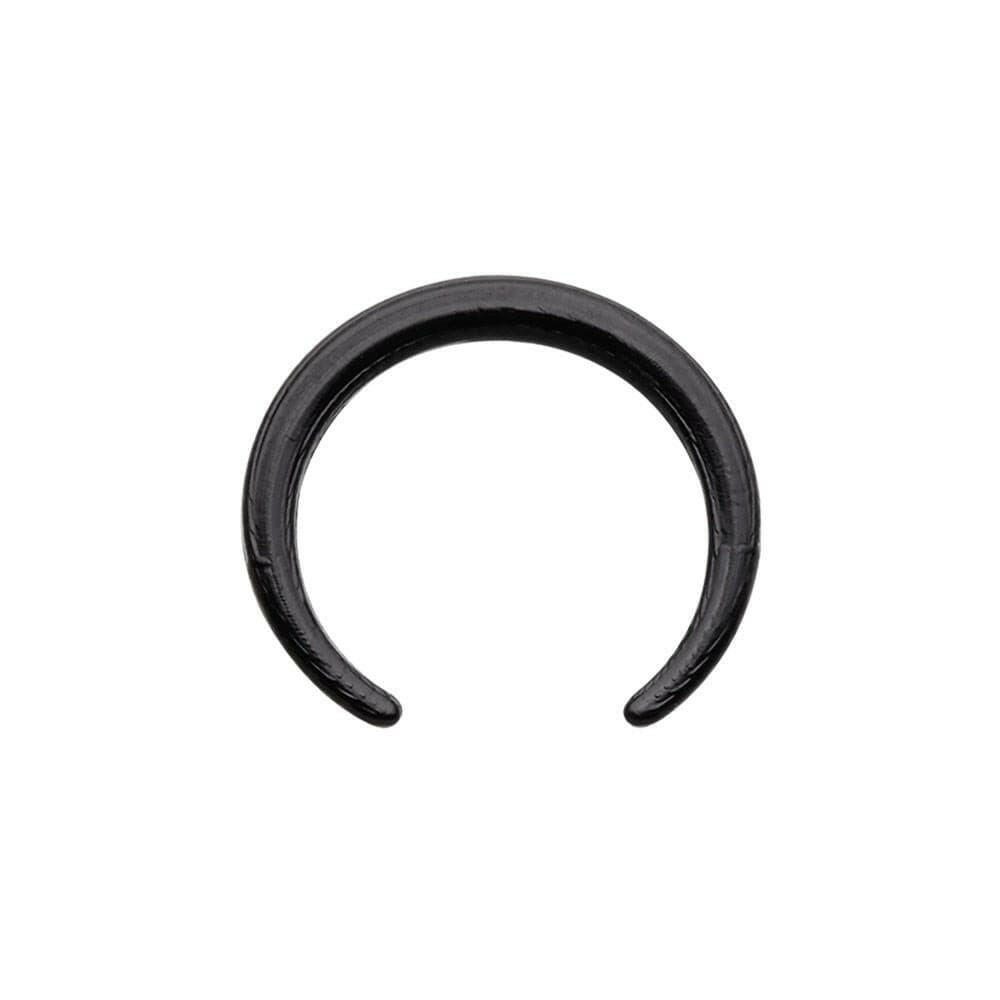 Soft Touch Bio Flexible Septum Pincher Ring Septum Ring Impulse Piercings 16 GA (1.2mm) Black