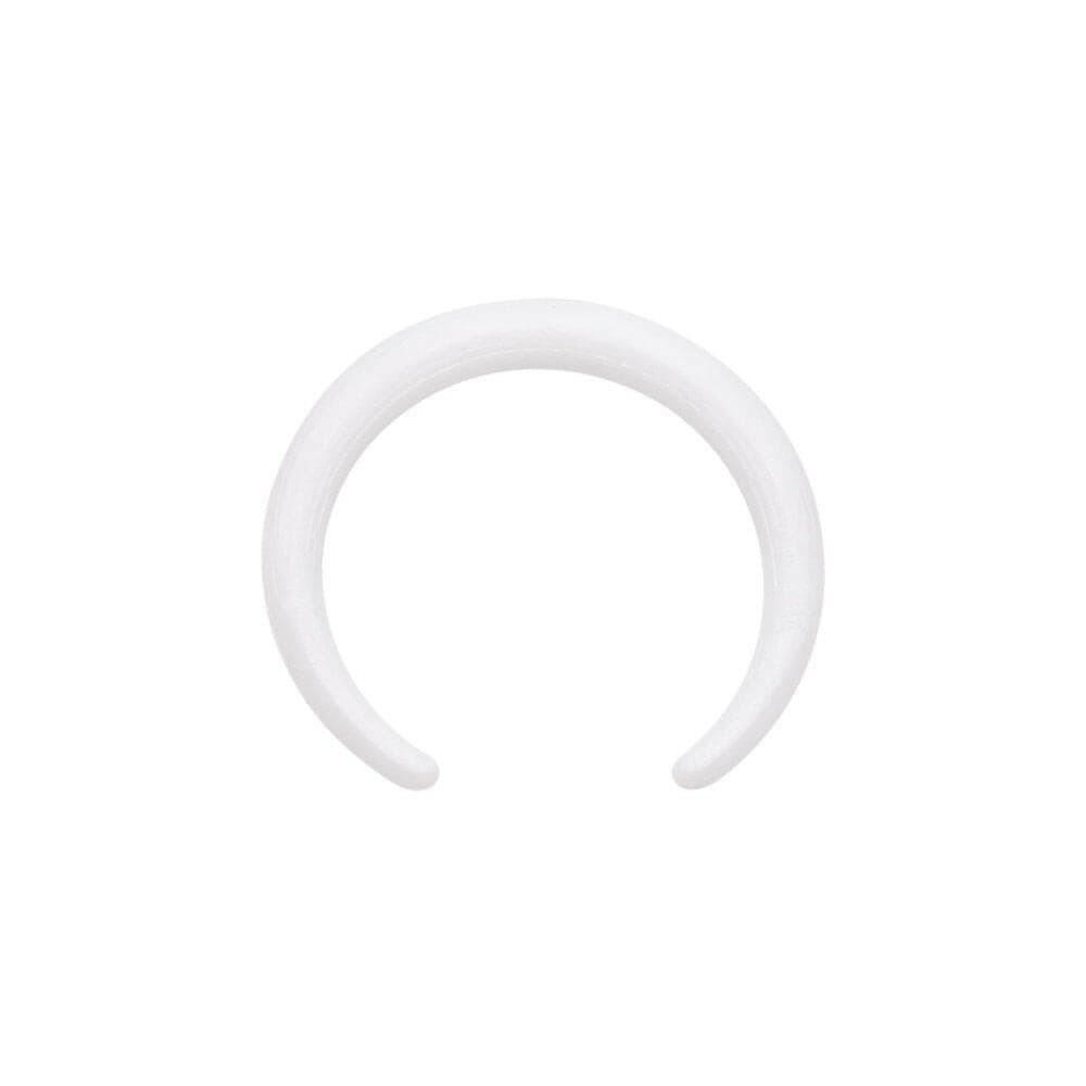 Soft Touch Bio Flexible Septum Pincher Ring Septum Ring Impulse Piercings 16 GA (1.2mm) White