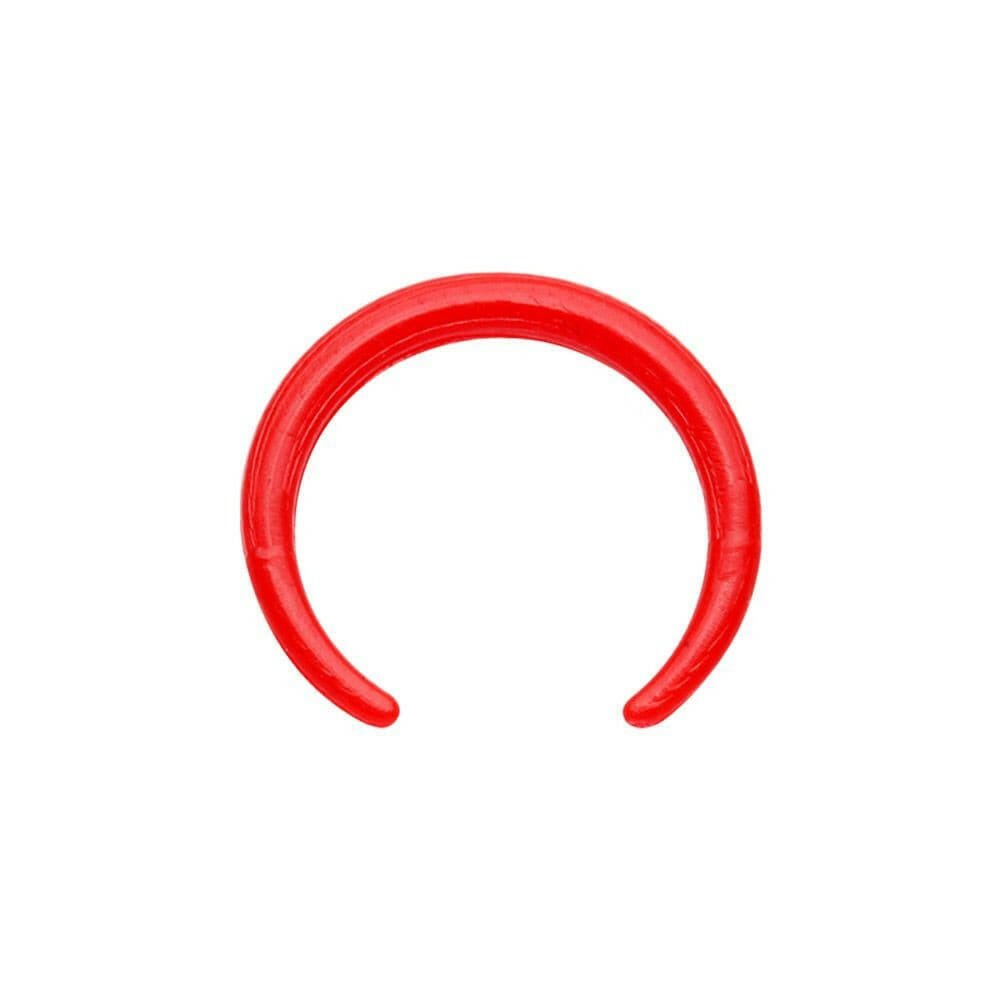 Soft Touch Bio Flexible Septum Pincher Ring Septum Ring Impulse Piercings 16 GA (1.2mm) Red