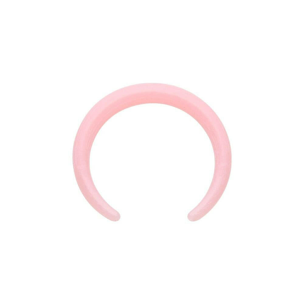 Soft Touch Bio Flexible Septum Pincher Ring Septum Ring Impulse Piercings 16 GA (1.2mm) Light Pink