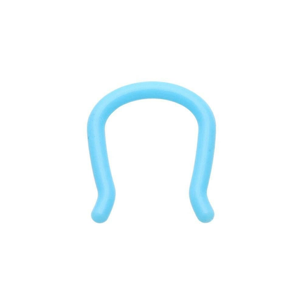 Soft Touch Bio Flexible Septum Retainer Ring Septum Ring Impulse Piercings 16 GA (1.2mm) Light Blue