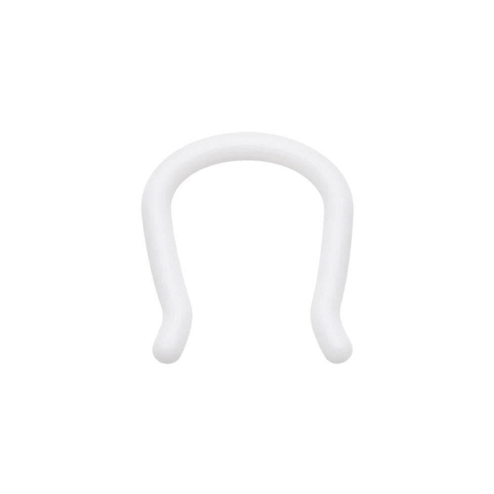 Soft Touch Bio Flexible Septum Retainer Ring Septum Ring Impulse Piercings 16 GA (1.2mm) White