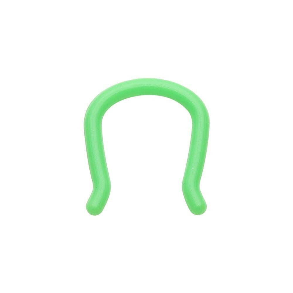 Soft Touch Bio Flexible Septum Retainer Ring Septum Ring Impulse Piercings 16 GA (1.2mm) Green