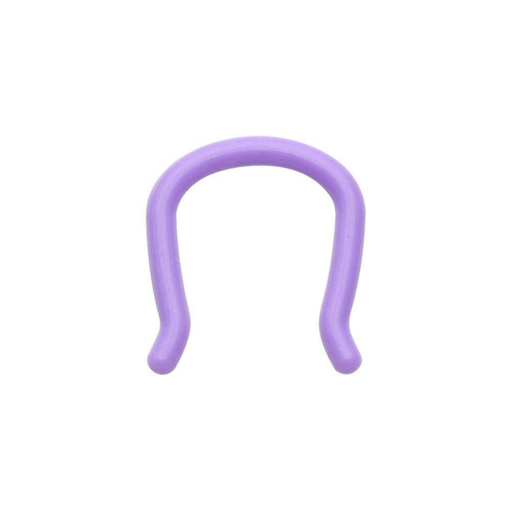 Soft Touch Bio Flexible Septum Retainer Ring Septum Ring Impulse Piercings 16 GA (1.2mm) Purple