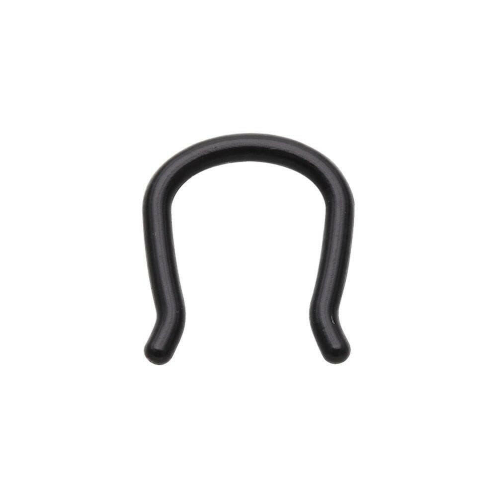 Soft Touch Bio Flexible Septum Retainer Ring Septum Ring Impulse Piercings 16 GA (1.2mm) Black