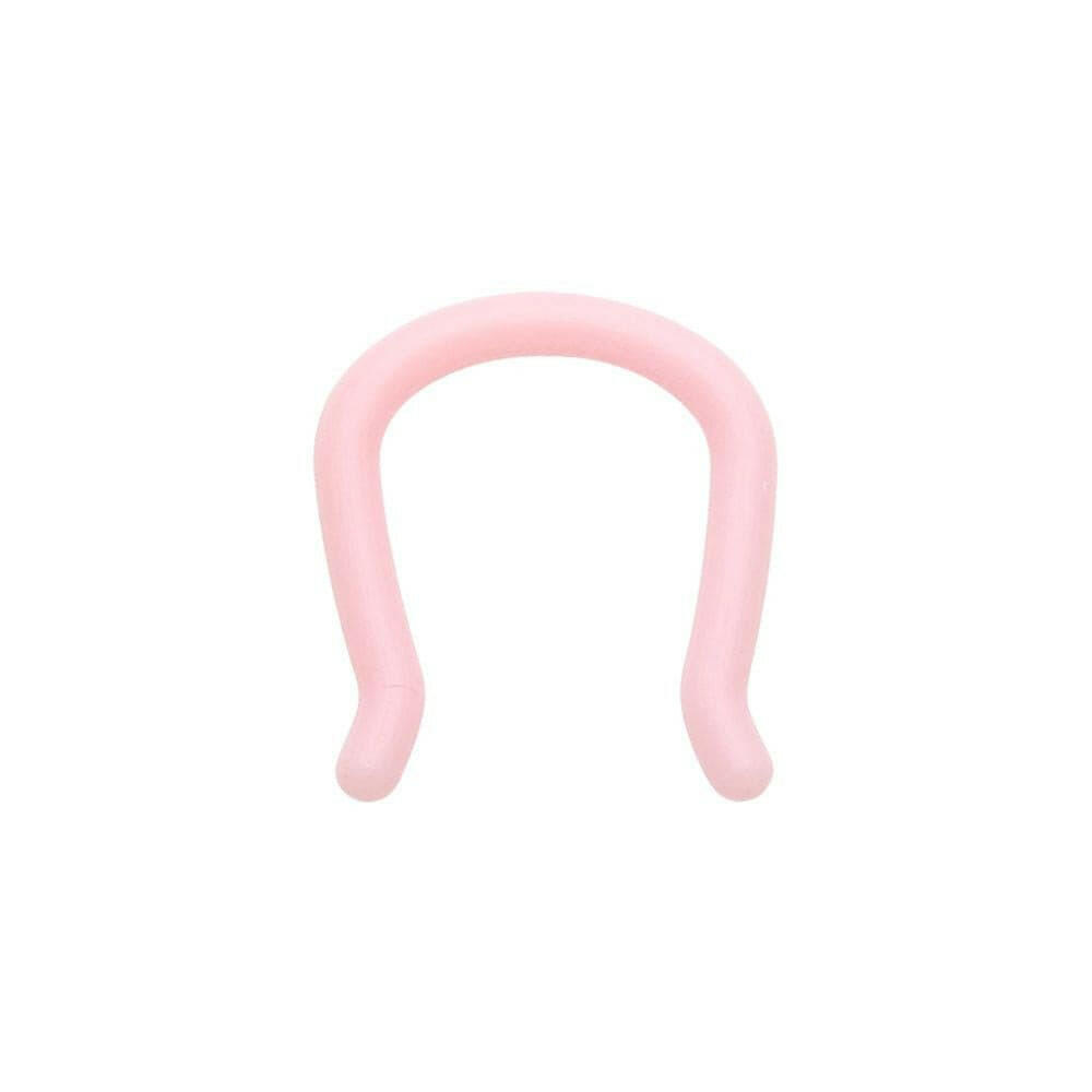 Soft Touch Bio Flexible Septum Retainer Ring Septum Ring Impulse Piercings 16 GA (1.2mm) Light Pink