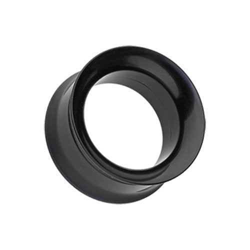 Solid Smooth Flared Screw-Fit Ear Gauge Tunnel Plug Plugs Impulse Piercings 6 gauge (4mm) Black