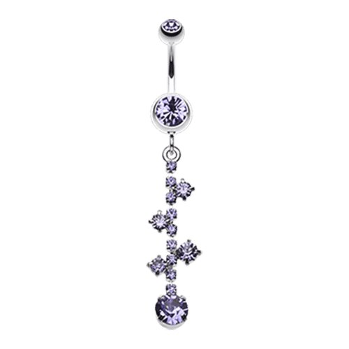 Sparkle Drops Belly Button Ring Navel Ring Impulse Piercings Tanzanite