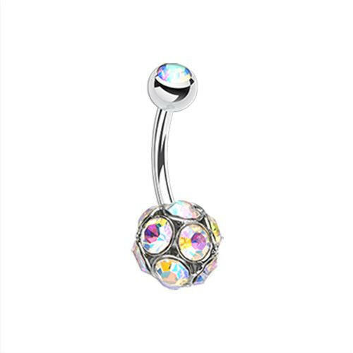 Sparkle Multi Gem Belly Button Ring Navel Ring Impulse Piercings