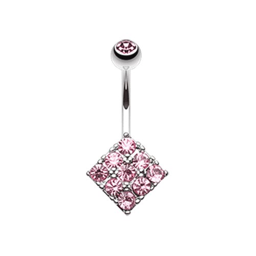 Sparkle Overload Belly Button Ring Navel Ring Impulse Piercings Light Pink