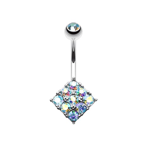 Sparkle Overload Belly Button Ring Navel Ring Impulse Piercings Aqua/Aurora Borealis