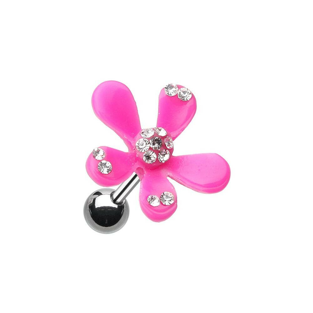 Spring Flower Bloom Cartilage Tragus Earring Cartilage Earring Impulse Piercings Pink