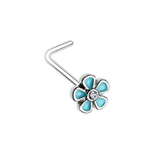 Springtime Flower L-Shape Nose Ring Nose Ring Impulse Piercings