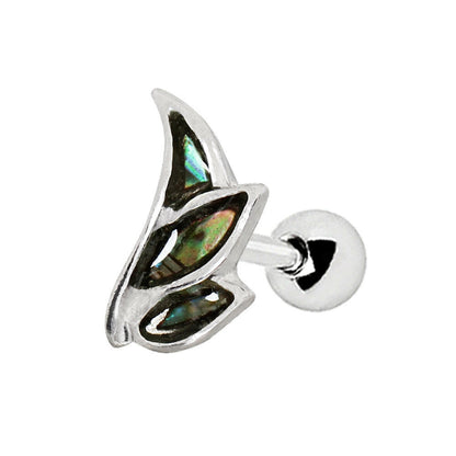Stainless Steel Abalone Shell Mini Angel Wing Cartilage Earring Skin Metals