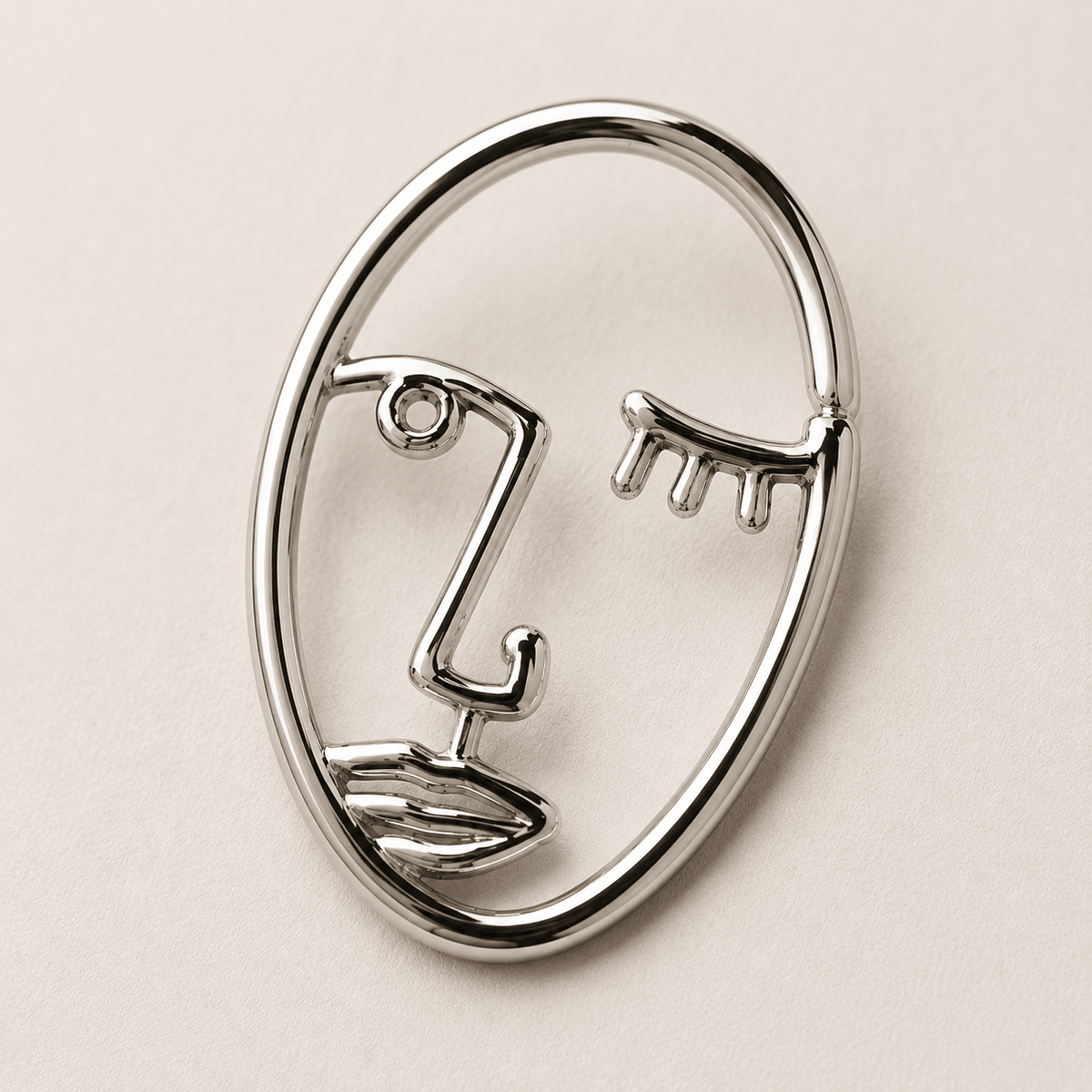 Abstract Face Cartilage Earring detail closeup