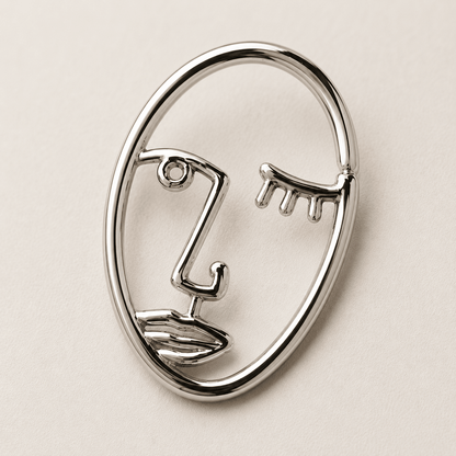 Abstract Face Cartilage Earring detail closeup