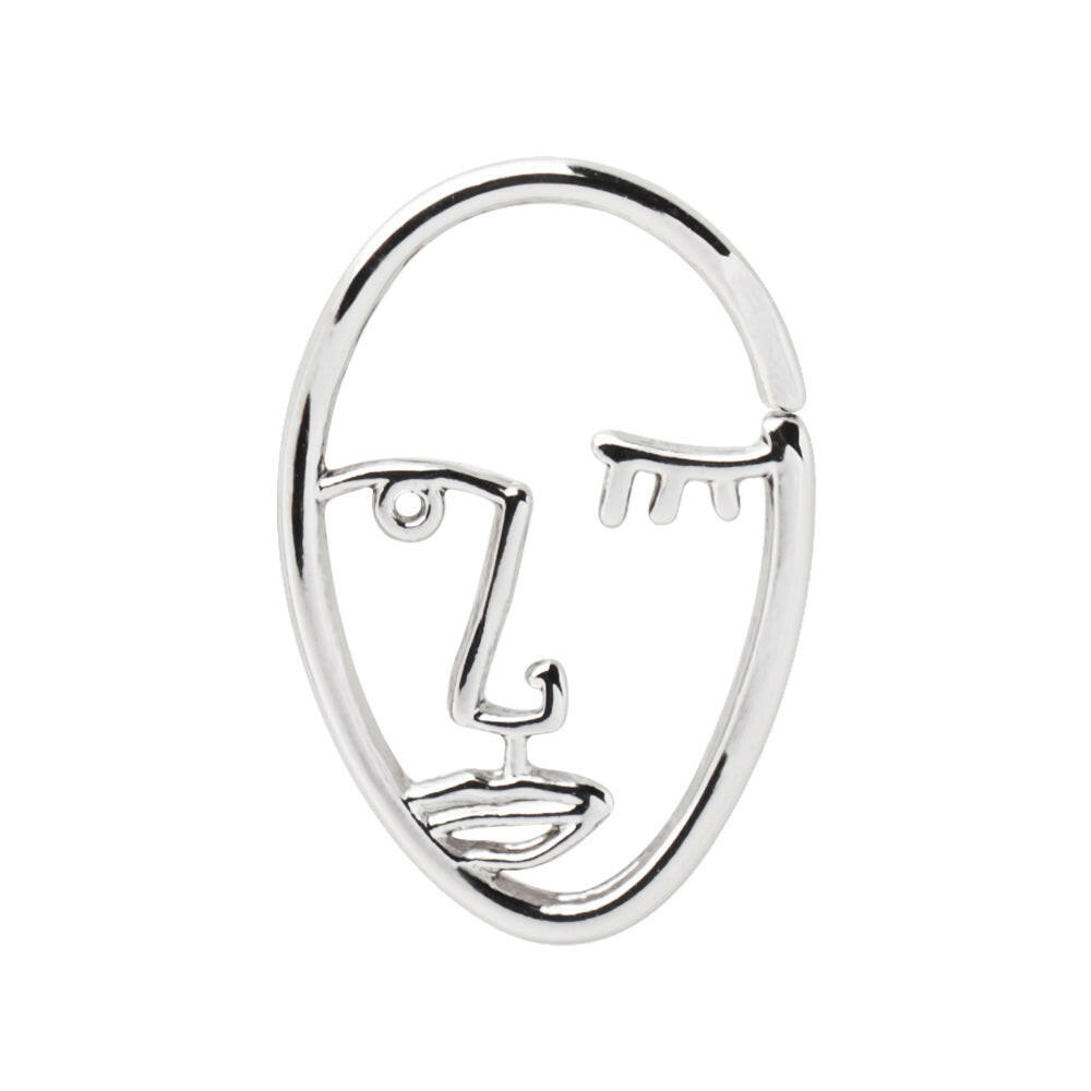 Stainless Steel Abstract Face Cartilage Earring Cartilage Earring Impulse Piercings