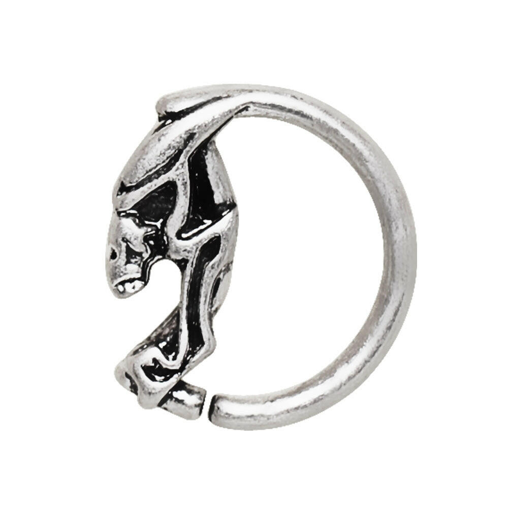 Stainless Steel Annealed Devil's Face Circular Ring Cartilage Earring Impulse Piercings