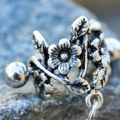 Stainless Steel Antique Floral Cartilage Cuff Earring
