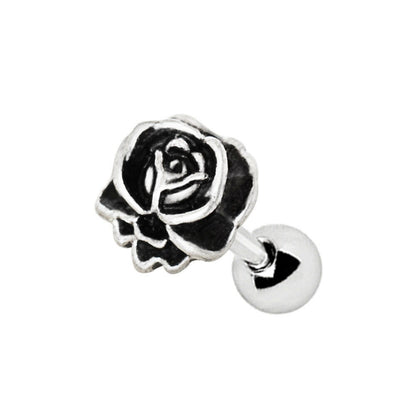 Stainless Steel Antique Rose Cartilage Earring Cartilage Earring Impulse Piercings 16 gaugeLength: 1/4"