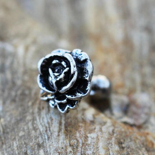 Stainless Steel Antique Rose Cartilage Earring Cartilage Earring Impulse Piercings