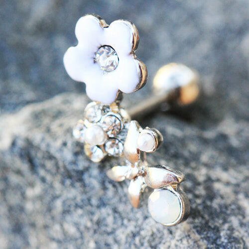 Stainless Steel Art of Brilliance Flower Field Cartilage Earring Cartilage Earring Impulse Piercings