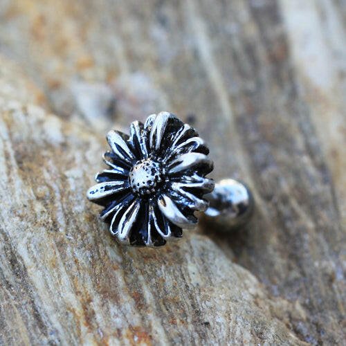 Stainless Steel Aster Flower Cartilage Earring Cartilage Earring Impulse Piercings