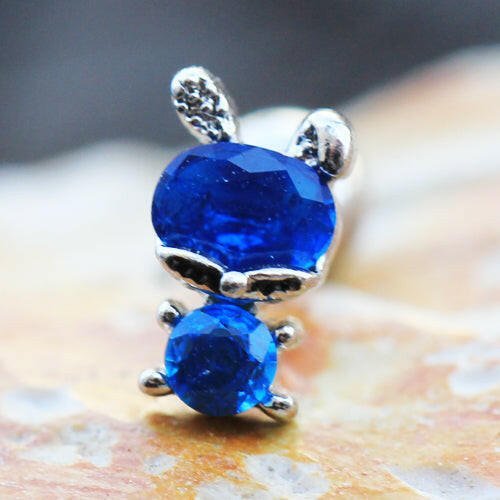 Stainless Steel Blue Bunny Cartilage Earring Cartilage Earring Impulse Piercings