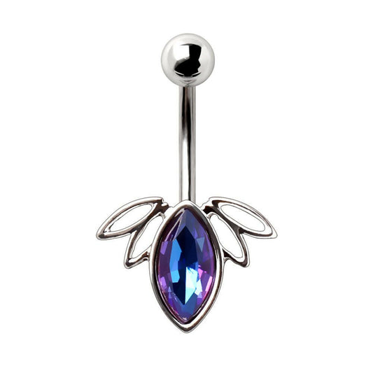 Stainless Steel Blue Purple Fruit Navel Ring Navel Ring Impulse Piercings