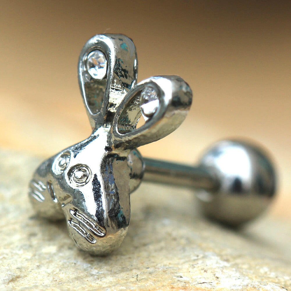 Stainless Steel Bunny Cartilage Earring Cartilage Earring Impulse Piercings