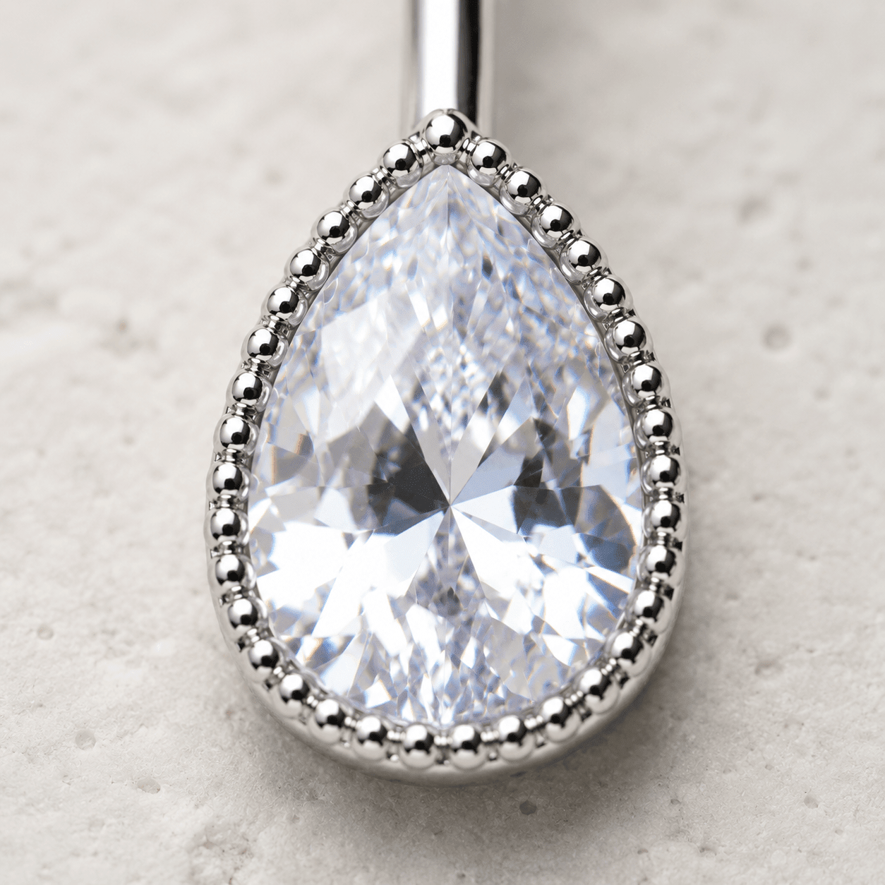 Stainless Steel Cascading Teardrop Belly Button Navel Ring - Skin Metals
