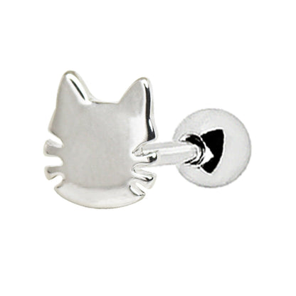 Stainless Steel Cat Cartilage Earring Cartilage Earring Impulse Piercings 16 gaugeLength: 1/4"