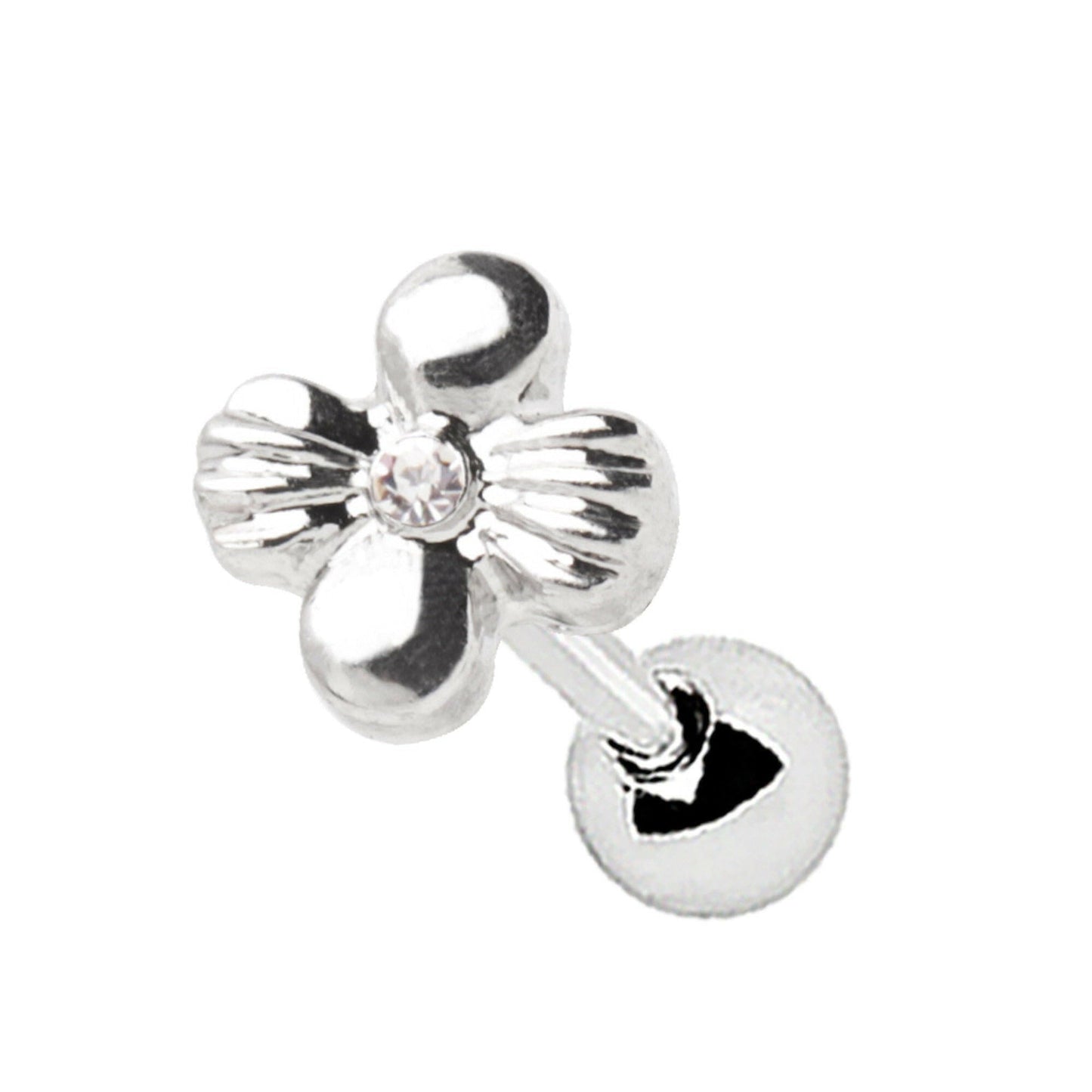 Stainless Steel Charming Wildflower Cartilage Earring Cartilage Earring Impulse Piercings 16 gaugeLength: 1/4"