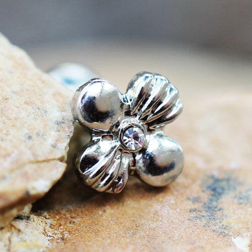 Stainless Steel Charming Wildflower Cartilage Earring Cartilage Earring Impulse Piercings