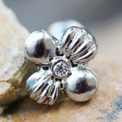 Stainless Steel Charming Wildflower Cartilage Earring Cartilage Earring Impulse Piercings