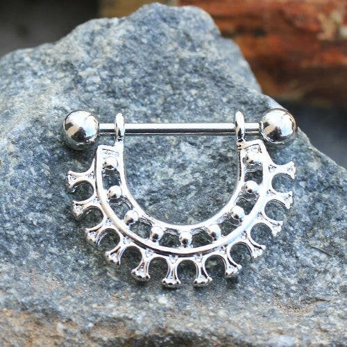 Stainless Steel Collar Nipple Shield Nipple Ring Impulse Piercings