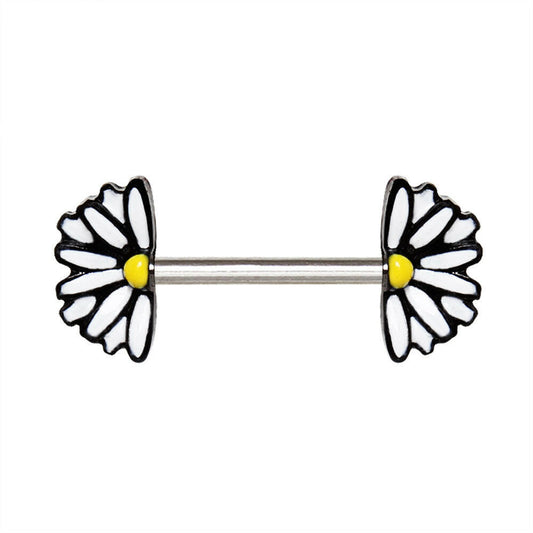 Stainless Steel Daisy Nipple Bar Nipple Ring Impulse Piercings