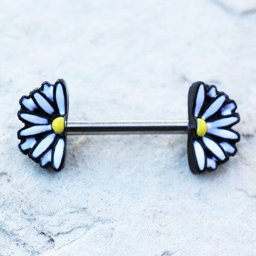 Stainless Steel Daisy Nipple Bar Nipple Ring Impulse Piercings