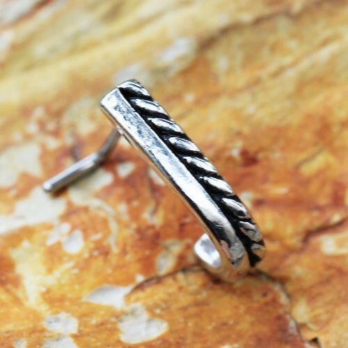 Stainless Steel Double Band L Bend Half Nose Hoop