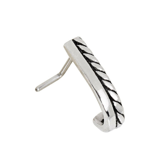 Stainless Steel Double Band L Bend Half Nose Hoop
