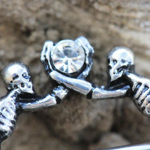 Stainless Steel Double Skeleton Nipple Shield Nipple Ring Impulse Piercings