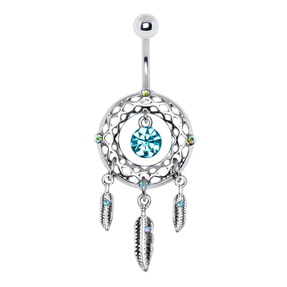 Stainless Steel Dream Catcher Navel Ring Navel Ring 