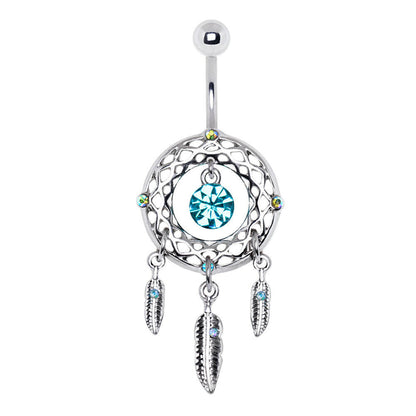 Stainless Steel Dream Catcher Navel Ring Navel Ring 