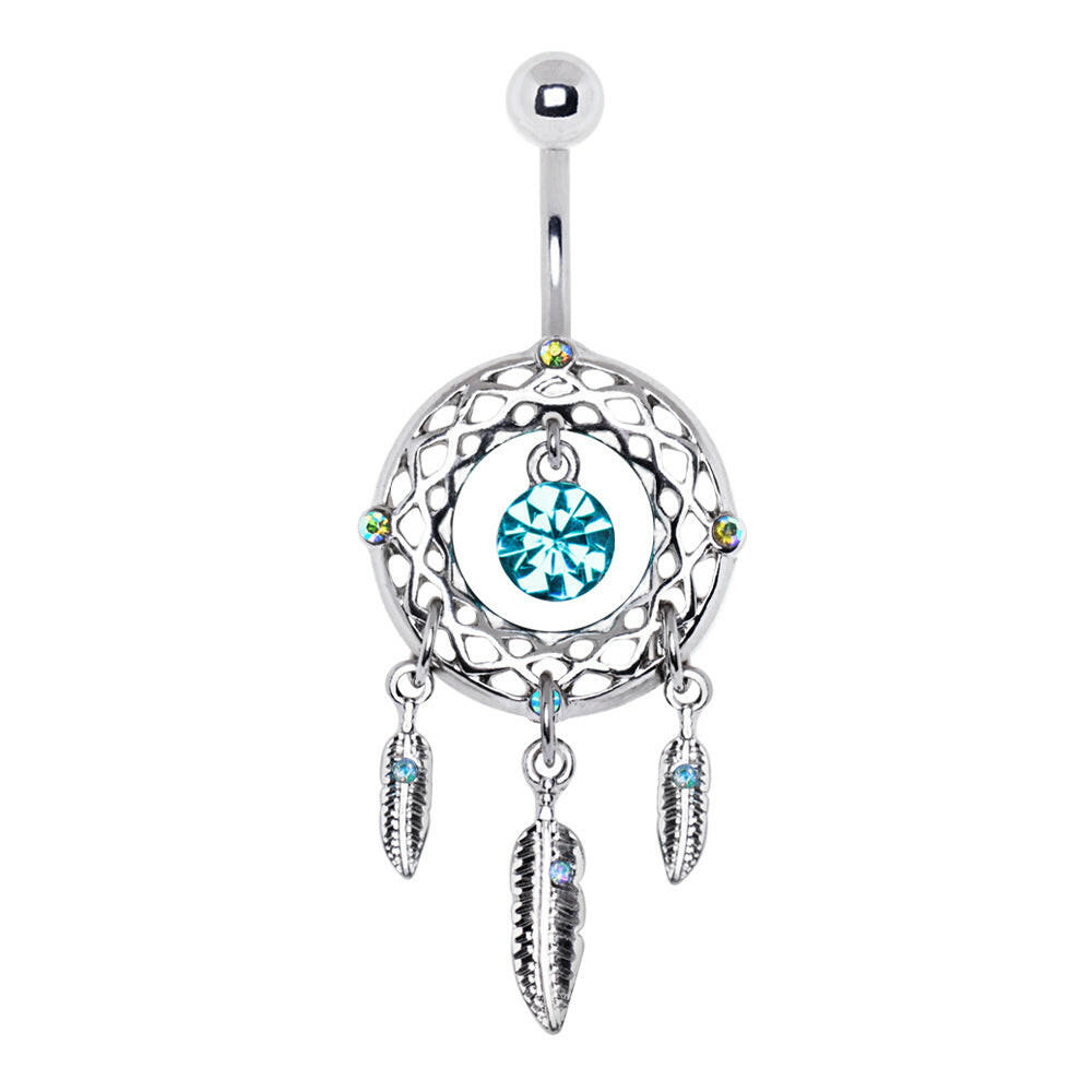 Stainless Steel Dream Catcher Navel Ring Navel Ring Impulse Piercings